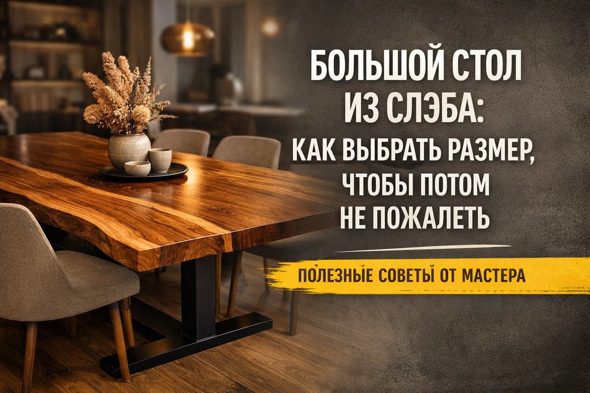 Большой стол: как выбрать размер и не пожалеть