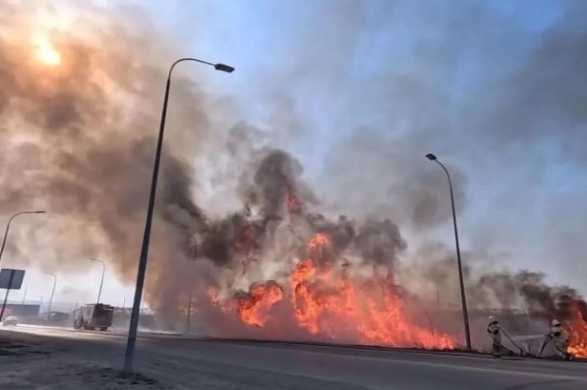    Пожар в Феодосии локализован на 30 га, открытое горение ликвидировано