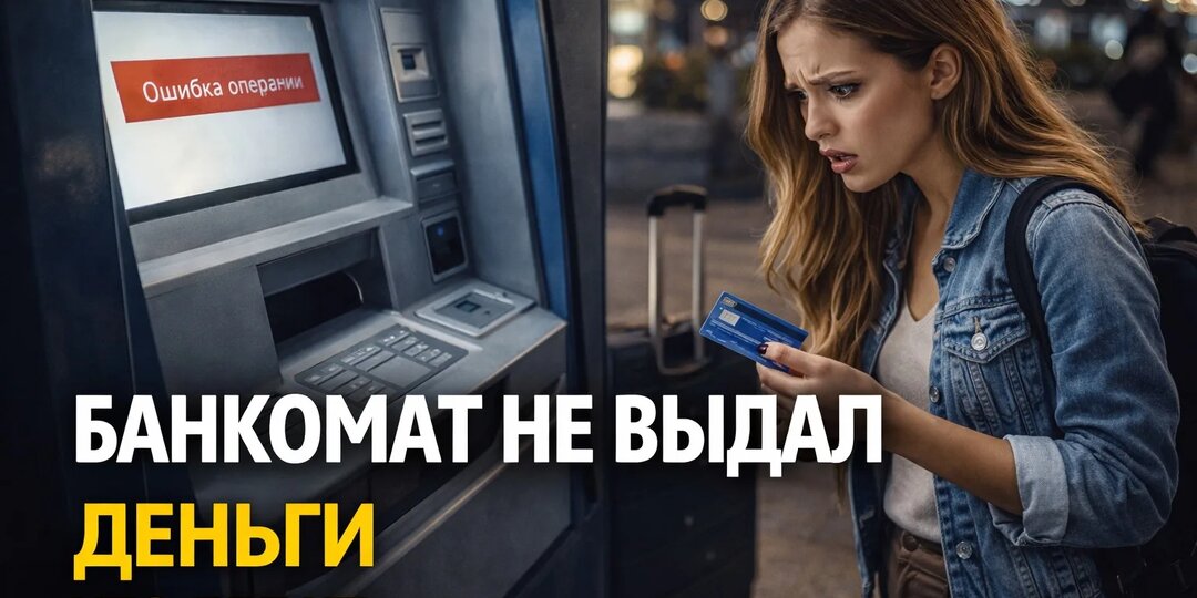 Ошибка банкомата. Как вернуть деньги если их не выдал. Пошаговый алгоритм в 2026 году