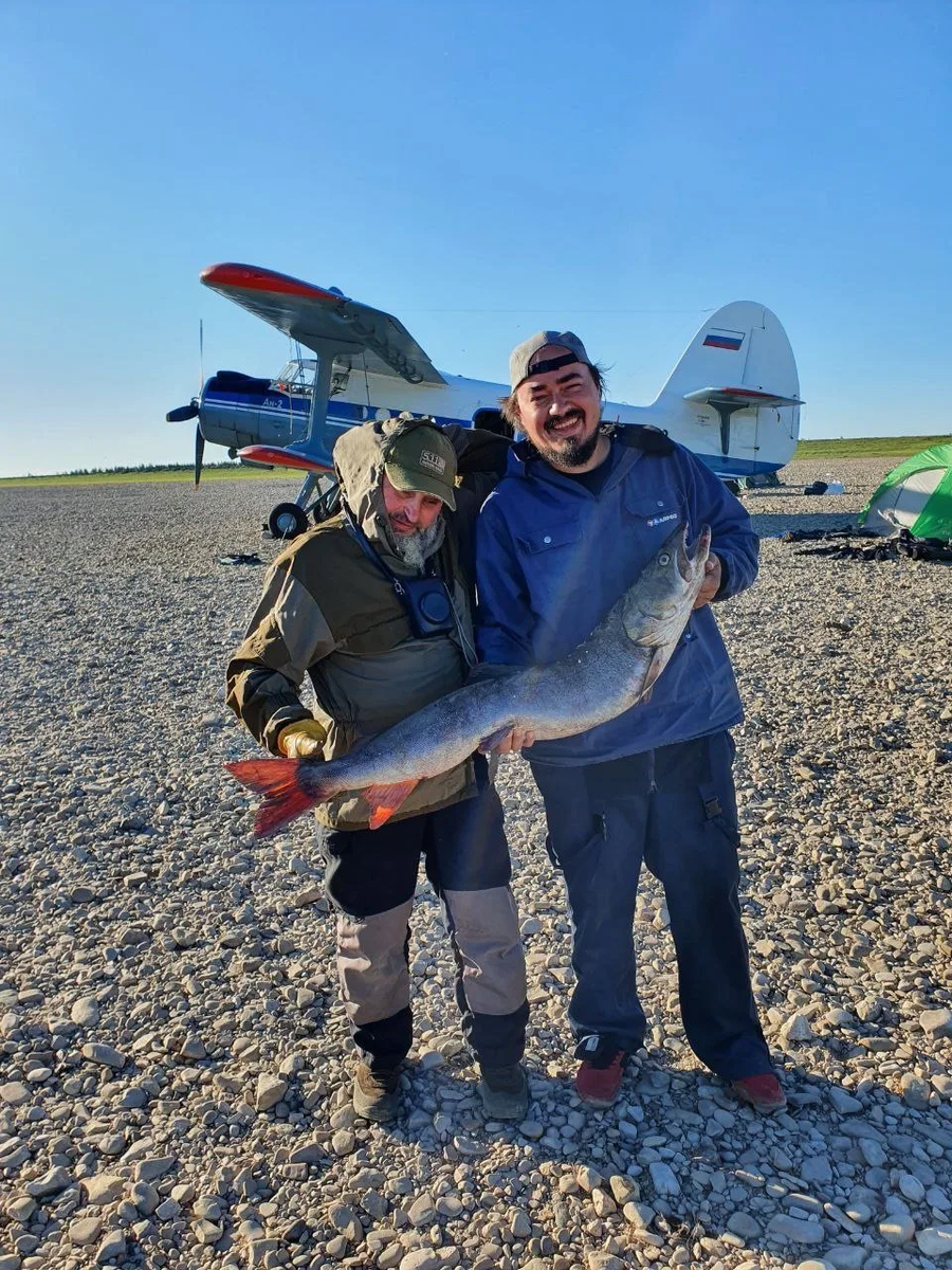 На фото хозяин местных рек - Таймень!