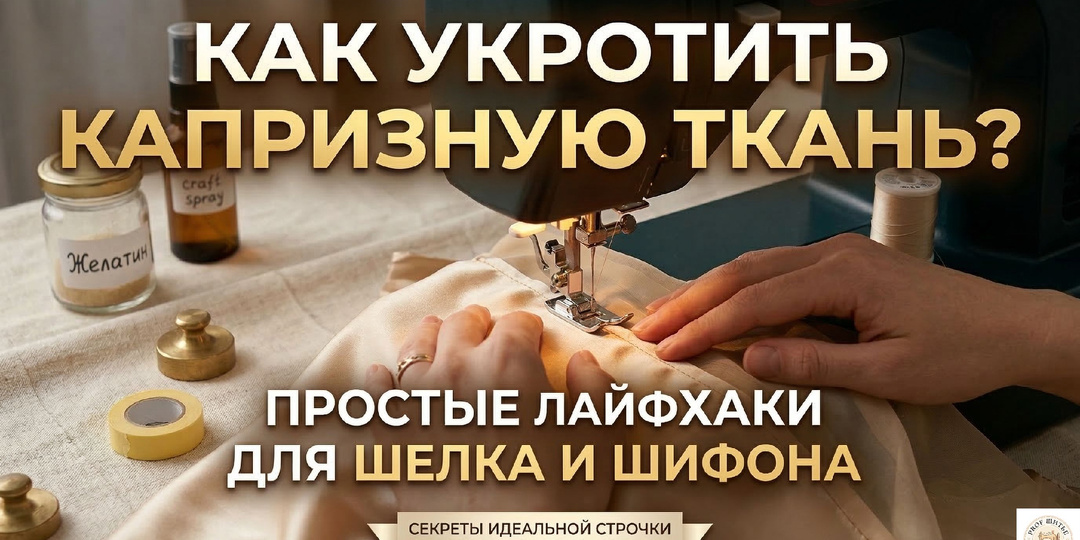 Шелк как бумага: зачем опытные швеи используют желатин и еще 8 хитростей для скользких тканей