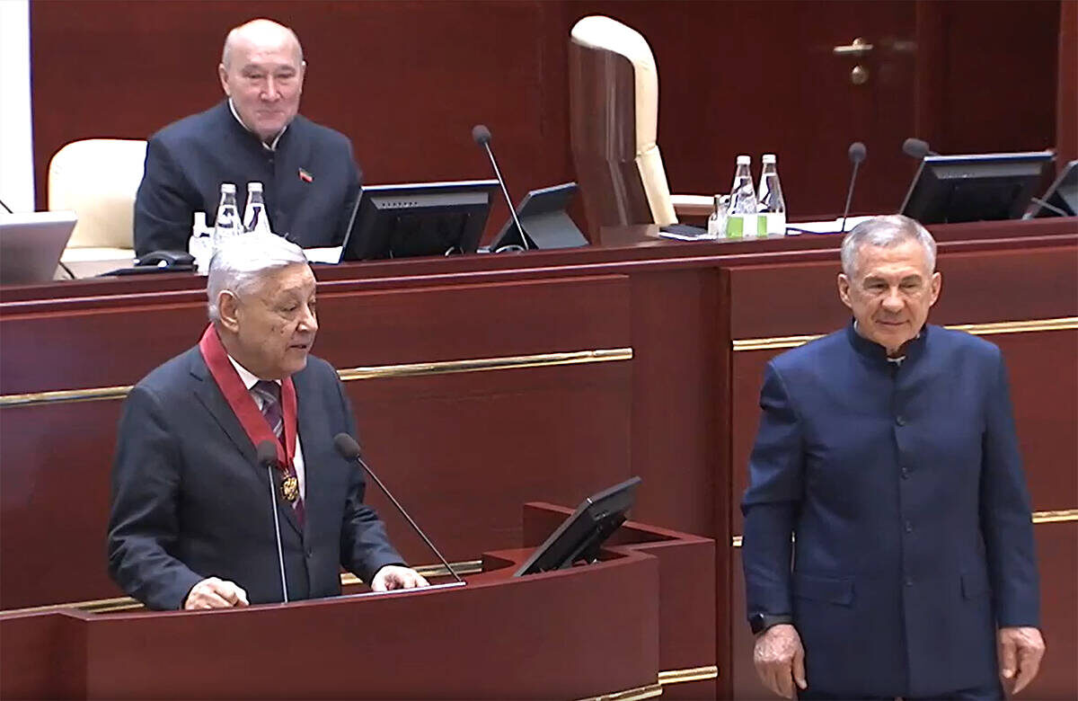 Скриншот трансляции заседания Госсовета РТ