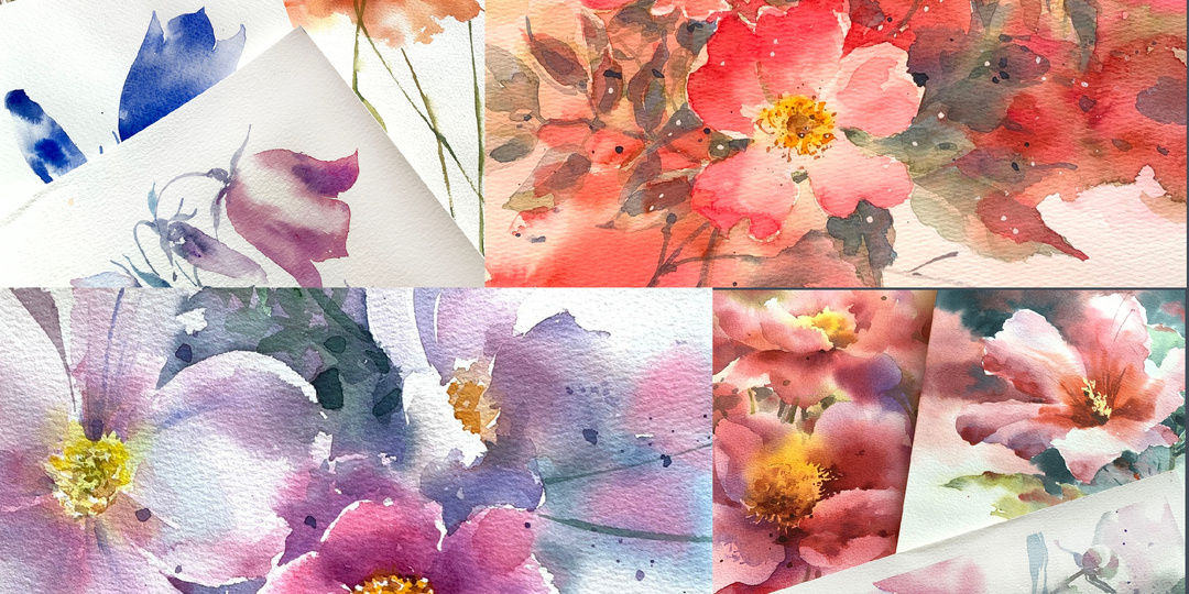 Как из пятна нарисовать узнаваемый цветок?