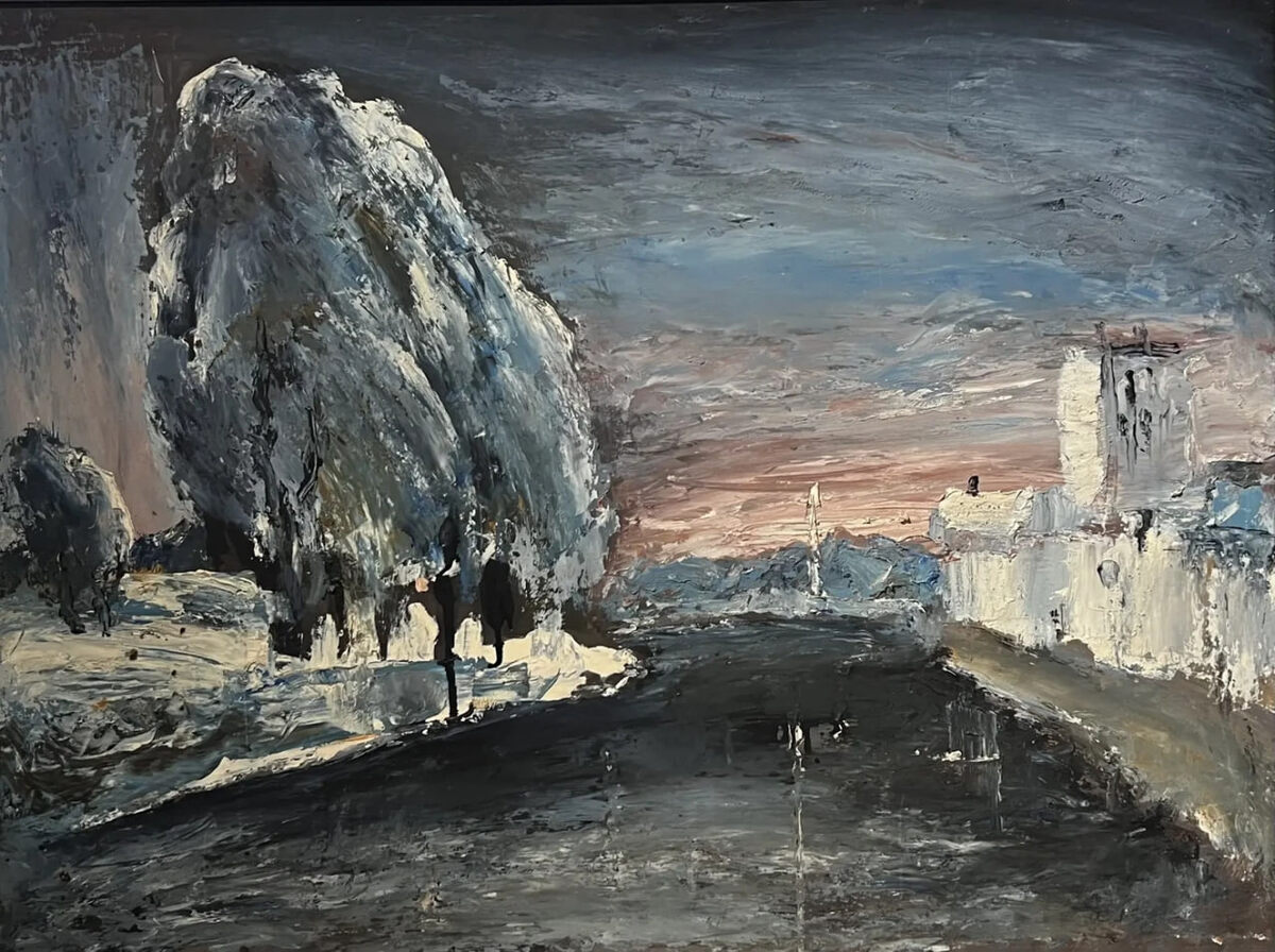 В.Н.Лукка «Река Карповка (Первый снег)». Холст, масло, 1981