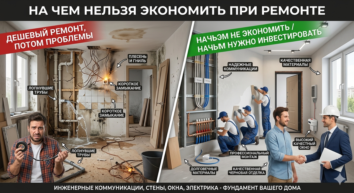 На чем нельзя экономить при ремонте