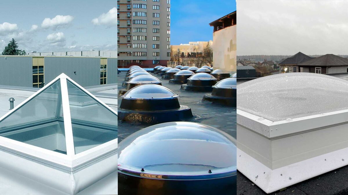 Виды зенитных фонарей в каталоге ТД АВРОРА