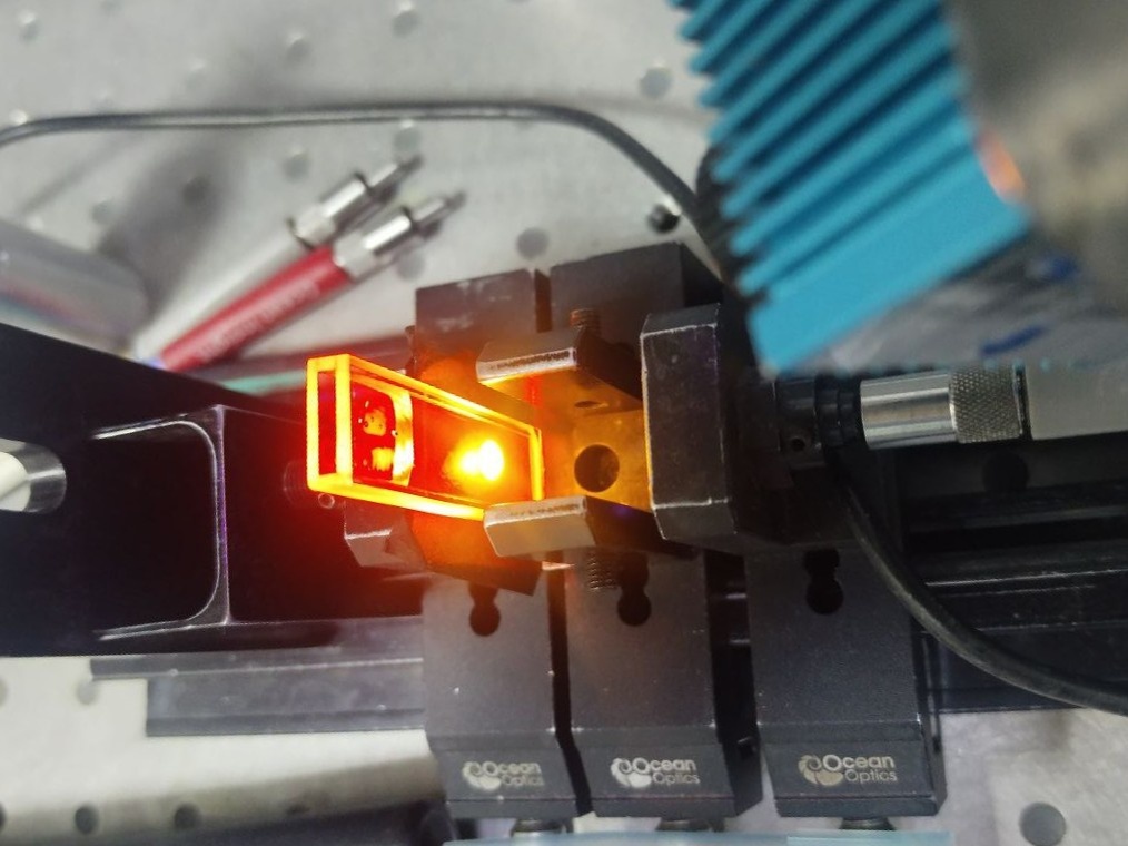 Люминесцирующий элемент сенсора. Источник: Тамара Кондратенко / Воронежский государственный университет