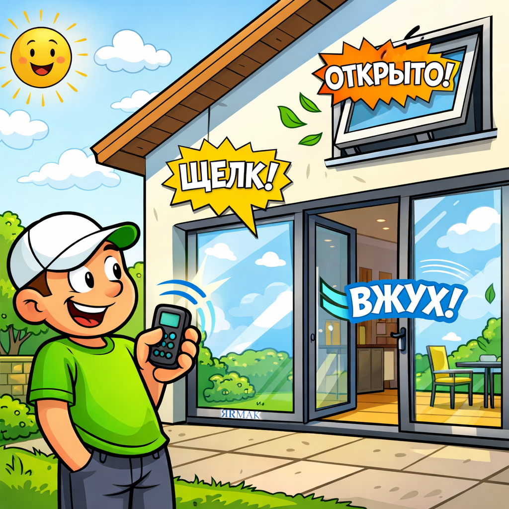 Скрытые приводы в окнах: почему Schuco TipTronic выбирают в премиум-домах