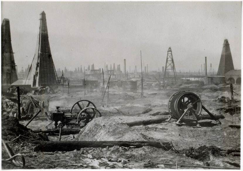 Нефтепромыслы Апшерона после очередного пожара