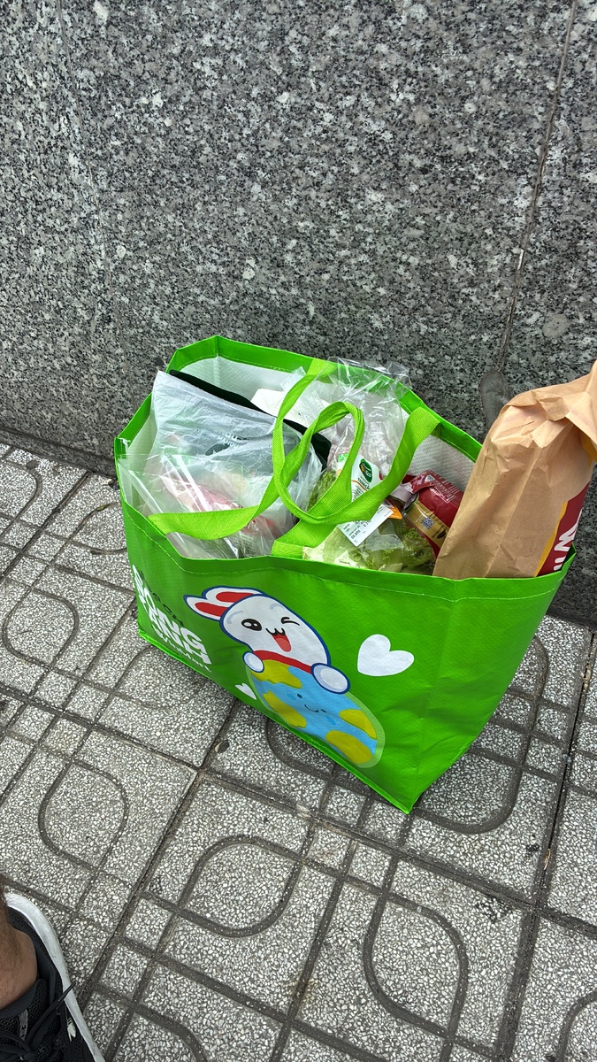 Фото автора. Закупились продуктами