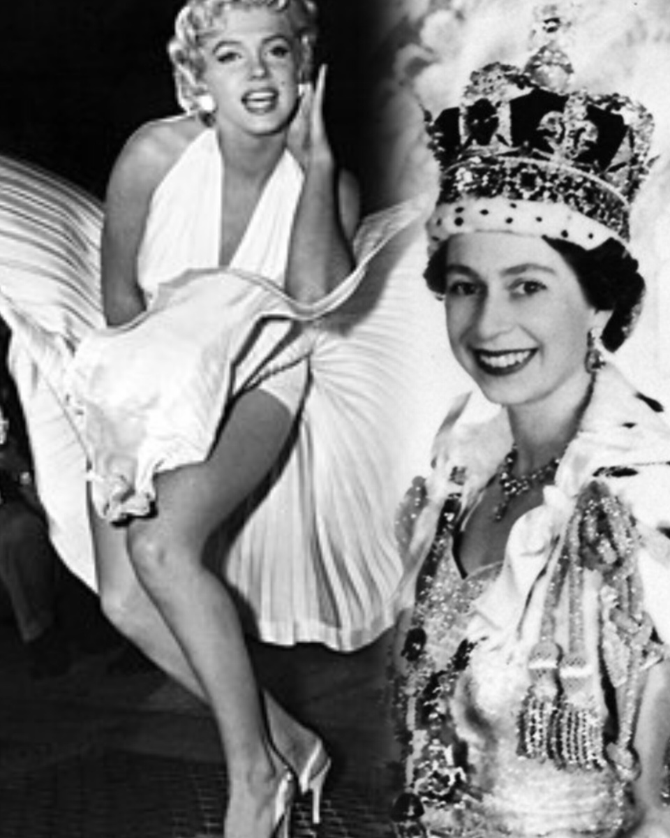 Мэрилин Монро и Елизавета II   в молодости с просторов инета