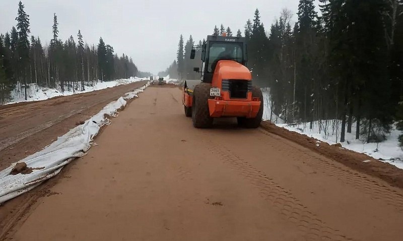 Продолжается ремонт Онежской трассы