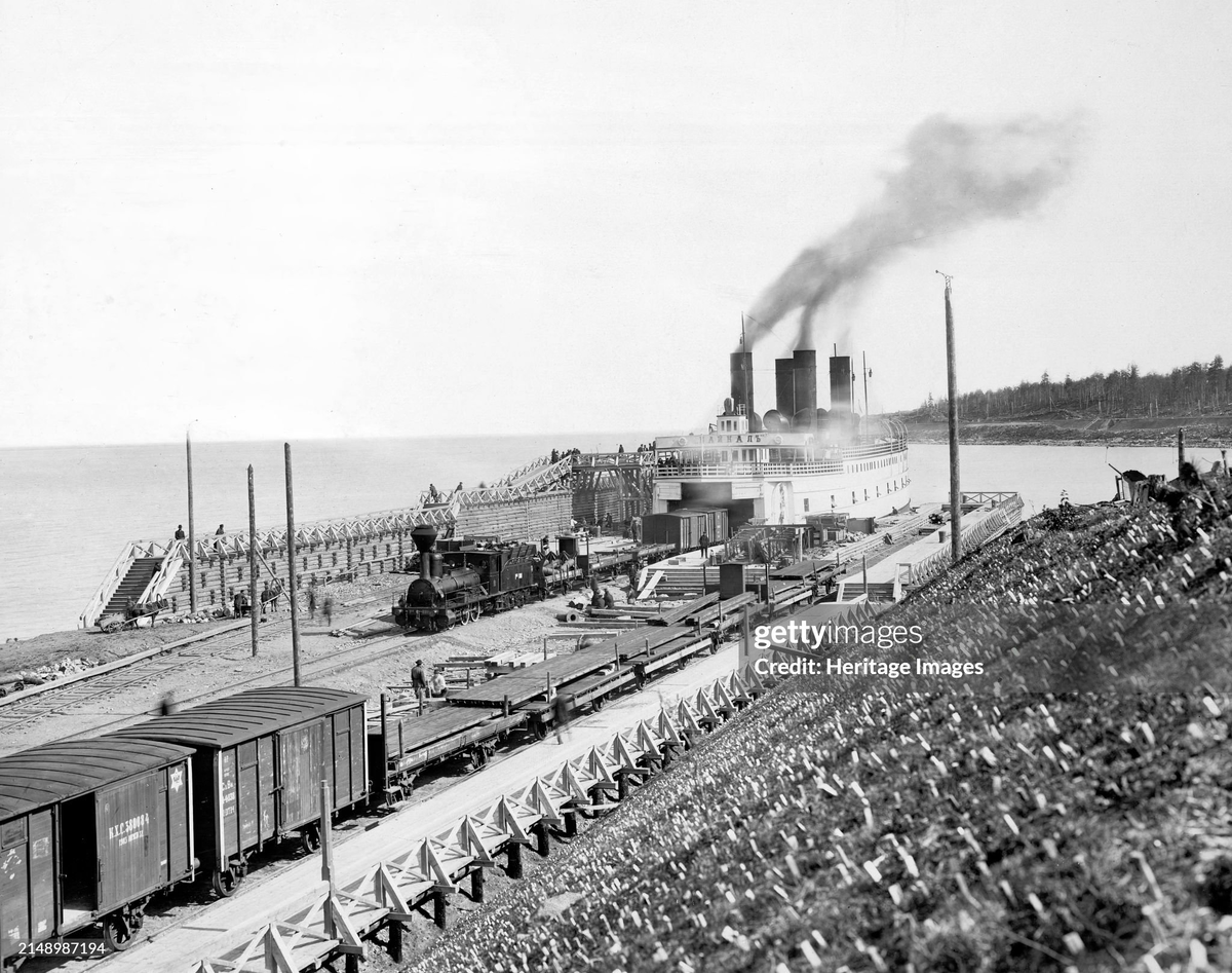 Ледокол-паром «Байкал», архивное фото периода 1900-1904 года. Все изображения принадлежат их авторам, и приведены в ознакомительных целях.