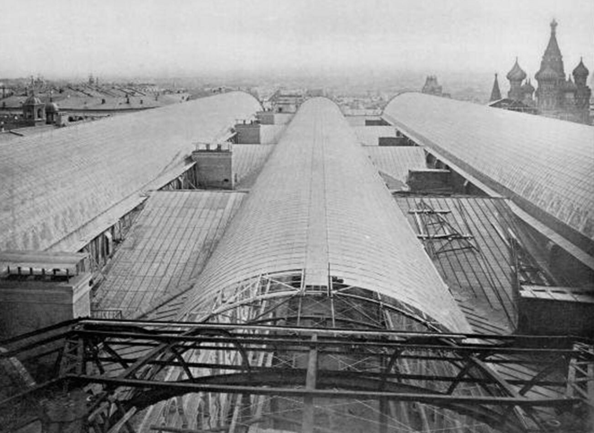 Процесс возведения перекрытий ГУМа