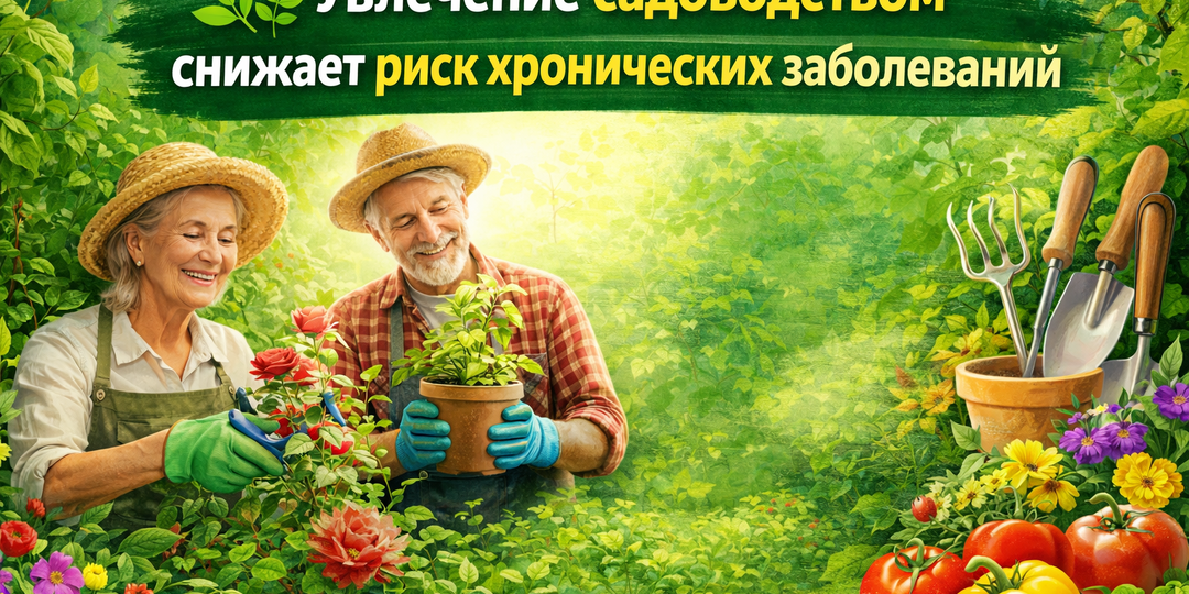 🌿 Увлечение садоводством снижает риск хронических заболеваний