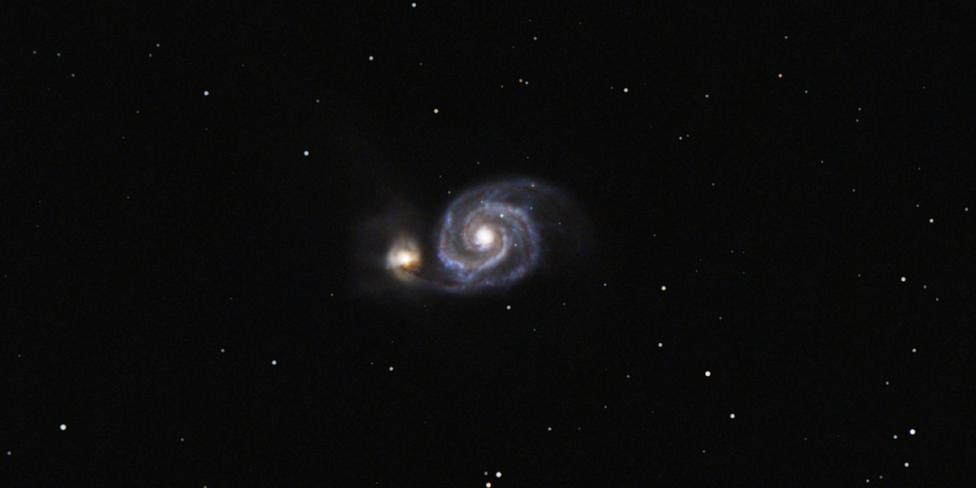 Сезон галактик 2026 открыт: М51 "Водоворот" и NGC 5195⁠