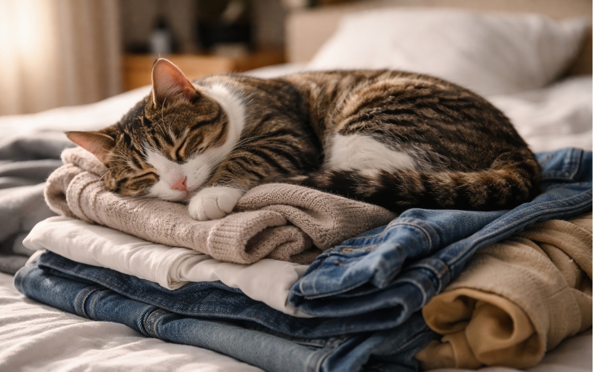    Вся одежда в шерсти: почему кошка выбирает «любимчика» в семье