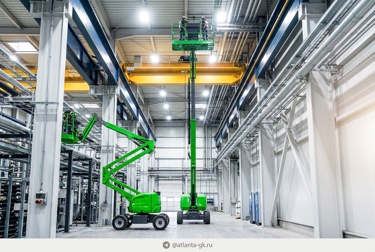    Телескопический подъемник: выбор модели для сложных объектов Atlanta-gk