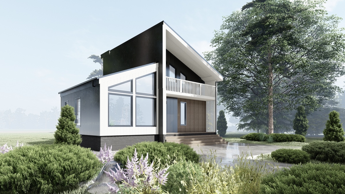 Дом для постоянного проживания семьи. Проект "Вингард" 124 кв.м. 