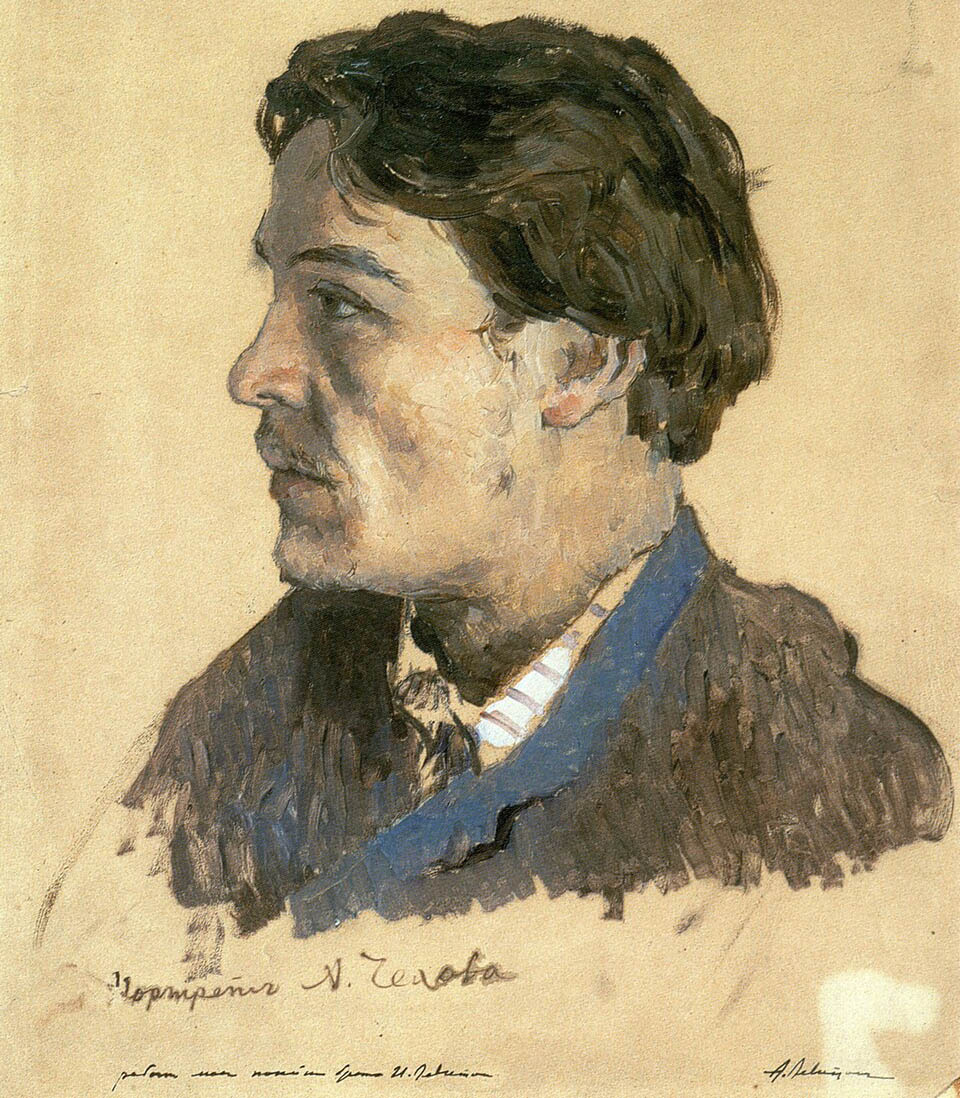 Портрет Антона Чехова работы Исаака Левитана (1886).