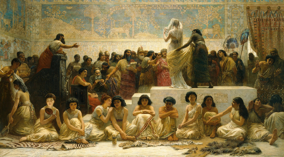 Эдвин Лонг, «Вавилонский рынок невест», 1875