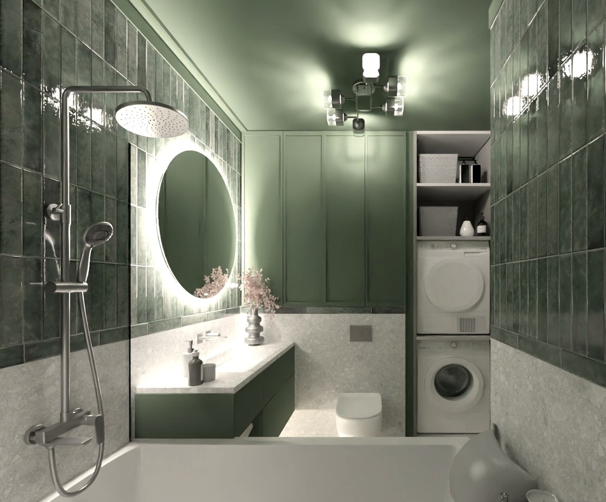 на стенах плитка Paradyz Monpelli и Идальго Герда