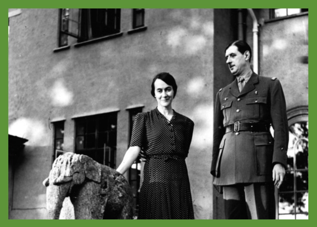 Шарль де Голль с женой Ивонной