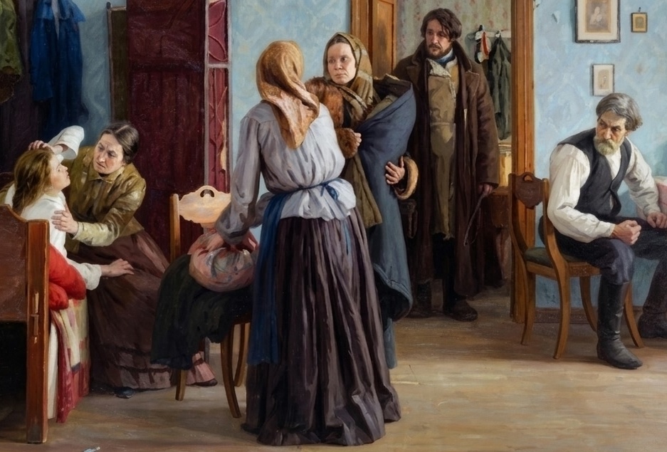 Михаил Игнатьев «В питомки. Прощание», фрагмент