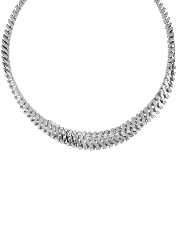 Колье FerriFirenze Soffio из белого золота с бриллиантами