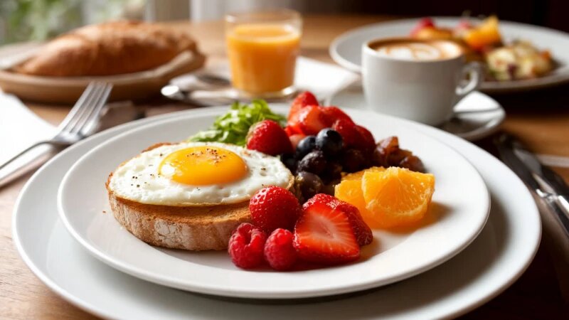     Завтрак. Еда. shedevrum.ai