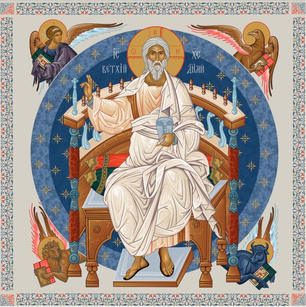 Я обратился, и увидел … подобного Сыну  Человеческому … глава Его и волосы белы, как белая     волна, как снег. (Откр.1:12-14)