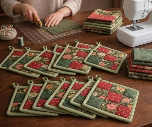 Пэчворк на кухне: как прихватки становятся элементом интерьера