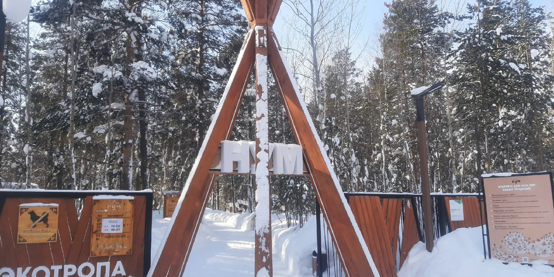 Нум - природно-этнографический комплекс в парке Ноябрьска: чумы, живые олени и самоедские лайки