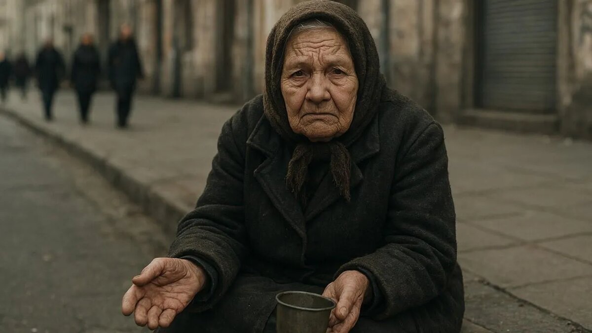 Фото: сгенерировано нейросетью ...Типичный портрет малоимущего российского пенсионера!