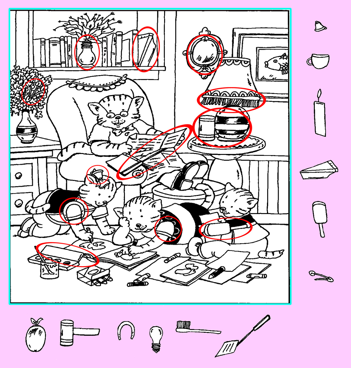 Картинка-ответ (12 найденых предметов). Картинка подготовлена автором