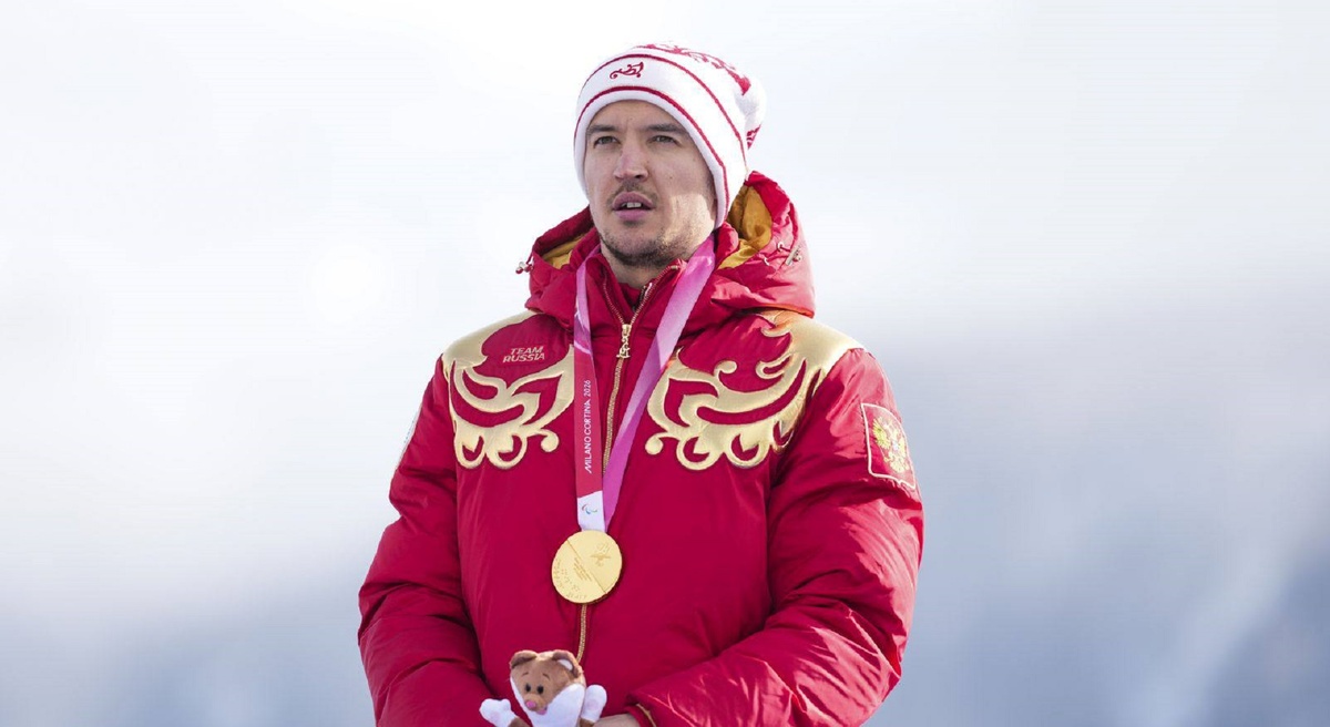 Российский паралимпийский комитет. На фото — лыжник Алексей Бугаев.
