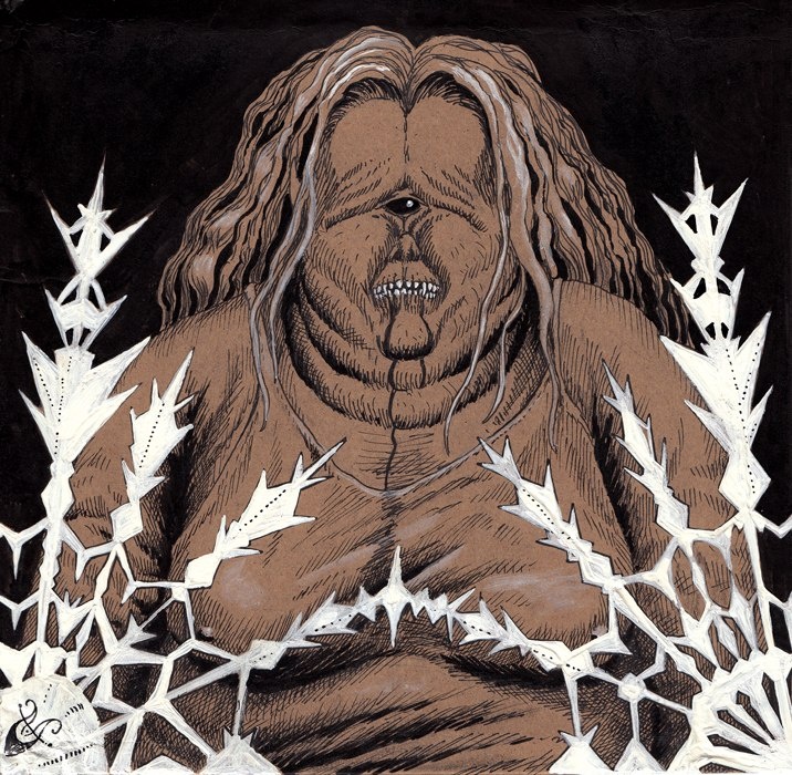 Иллюстрация Сергея Крикуна к рассказу Олега Кожина "Снегурочка" в онлайн-журнале ужасов и мистики «DARKER»