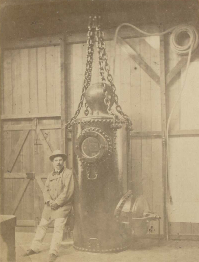    Водолазный колокол Базена, 1870Wikipedia