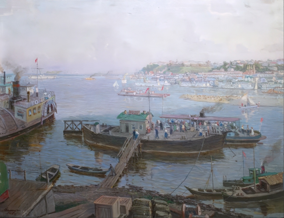 Вид на г. Горький с Волги. 1947 год. Нижегородский государственный историко-архитектурный музей-заповедник