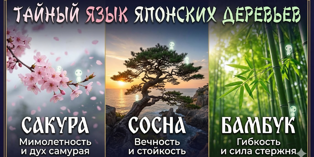 О чем молчат японские деревья? Тайный язык сакуры, сосны и бамбука 🎋🌸