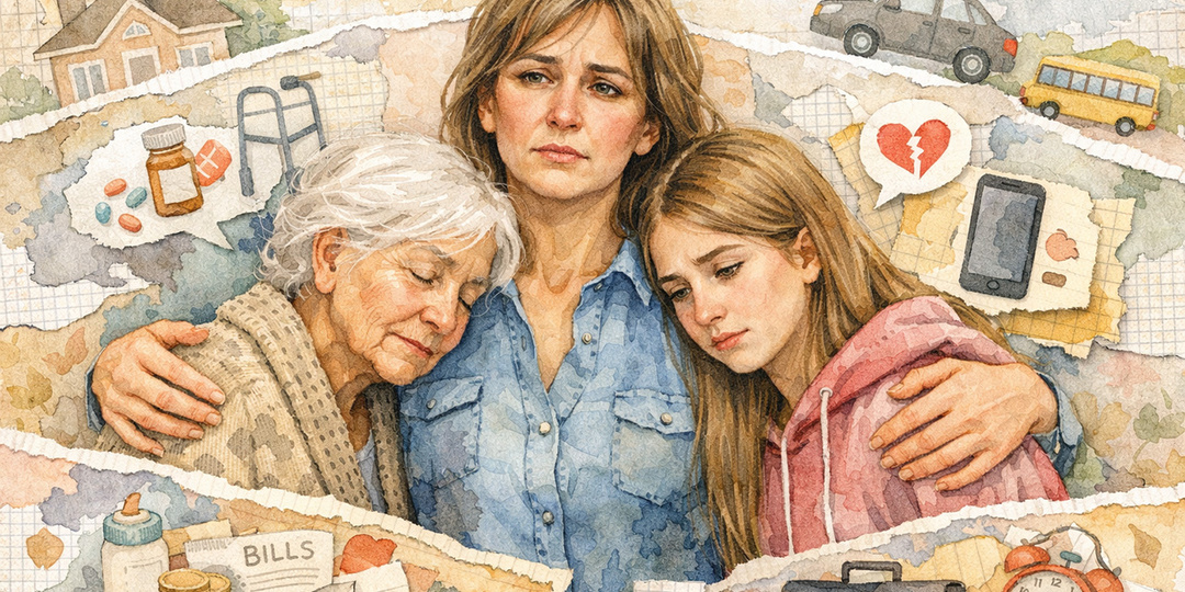 «В 50 лет я разрываюсь между мамой с деменцией и детьми-подростками». История человека из поколения «сэндвич»