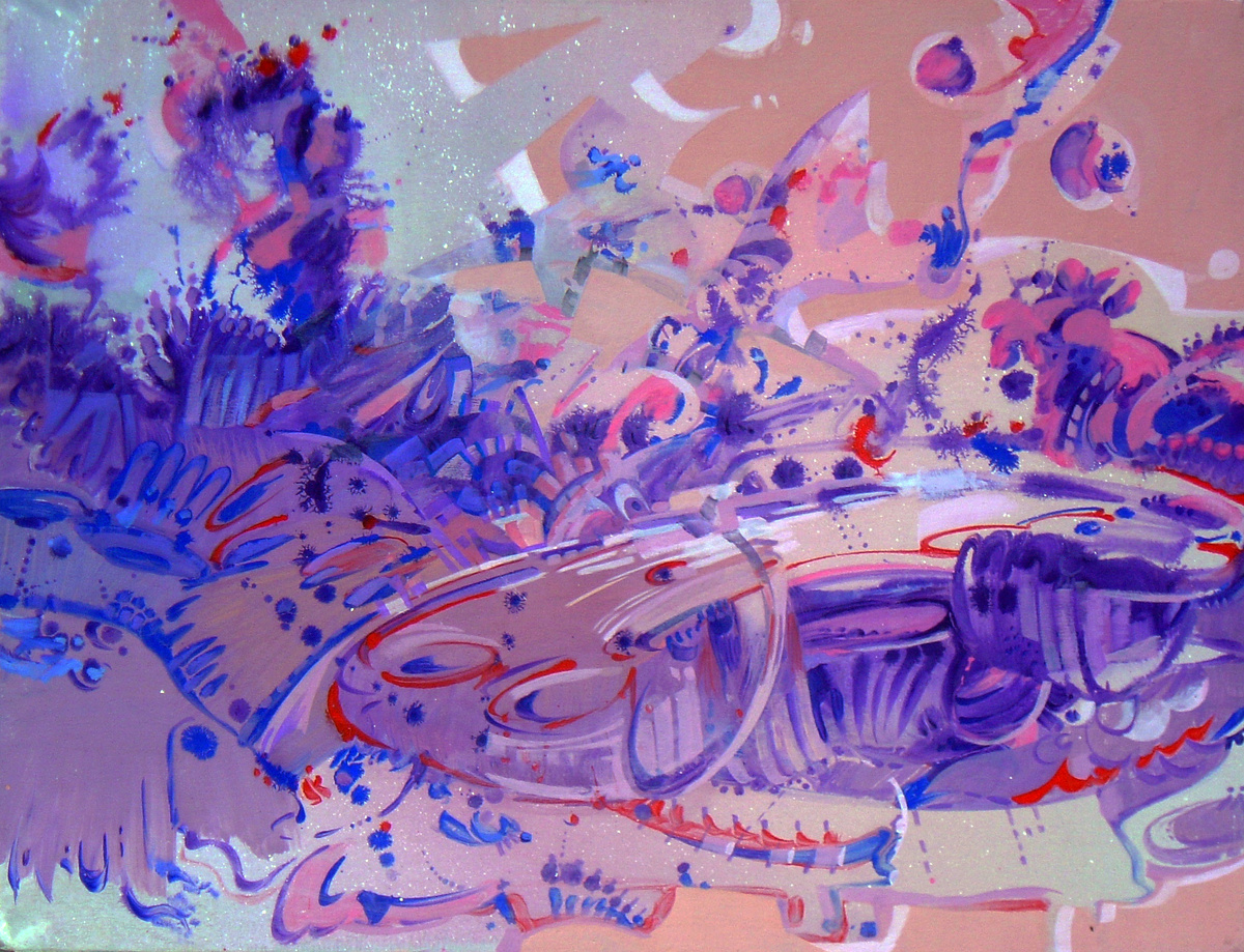 Сергей Галета. ПРАЗДНИК ПОСВЯЩЕНИЯ. Картон, холст, акрил. 65х85 см. 2010 г.