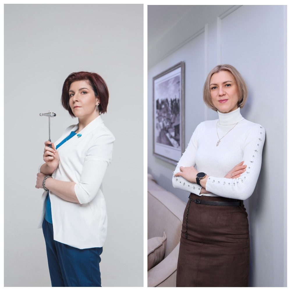 На фото врачаи паркинсонологи Богачёва В.А и Кутникова Т. А.