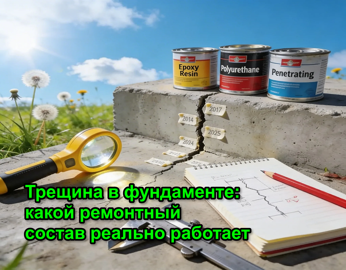 Лупа, штангенциркуль, блокнот — три друга диагноста. А рядом три банки: эпоксидка, полиуретан, проникайка. Угадаете, какая для какой трещины? Разложил по полочкам в чек-листе 🔍