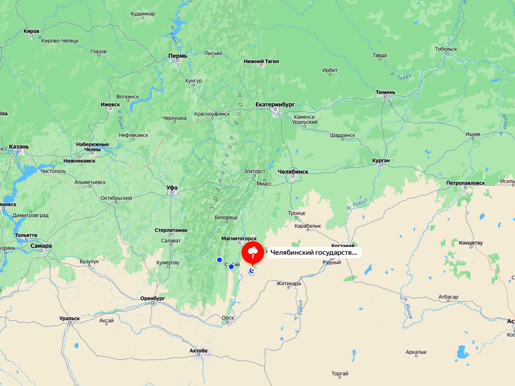 Челябинский государственный историко-культурный заповедник Аркаим. Источник фото: Яндекс Карты