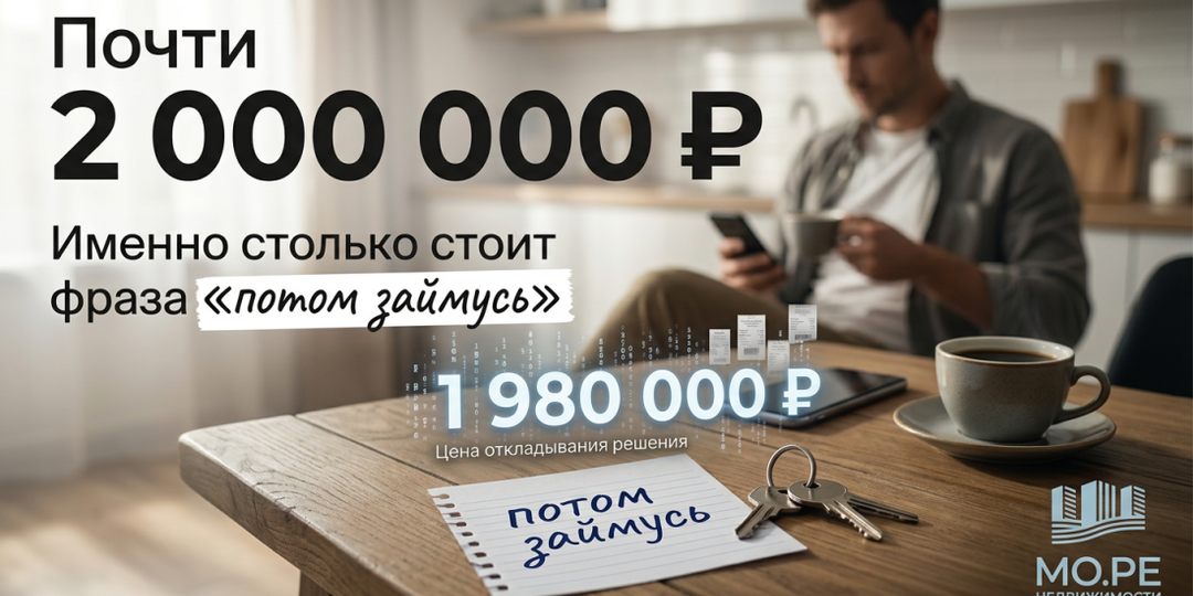 Почти 2 миллиона рублей. Именно столько стоит фраза «потом займусь»