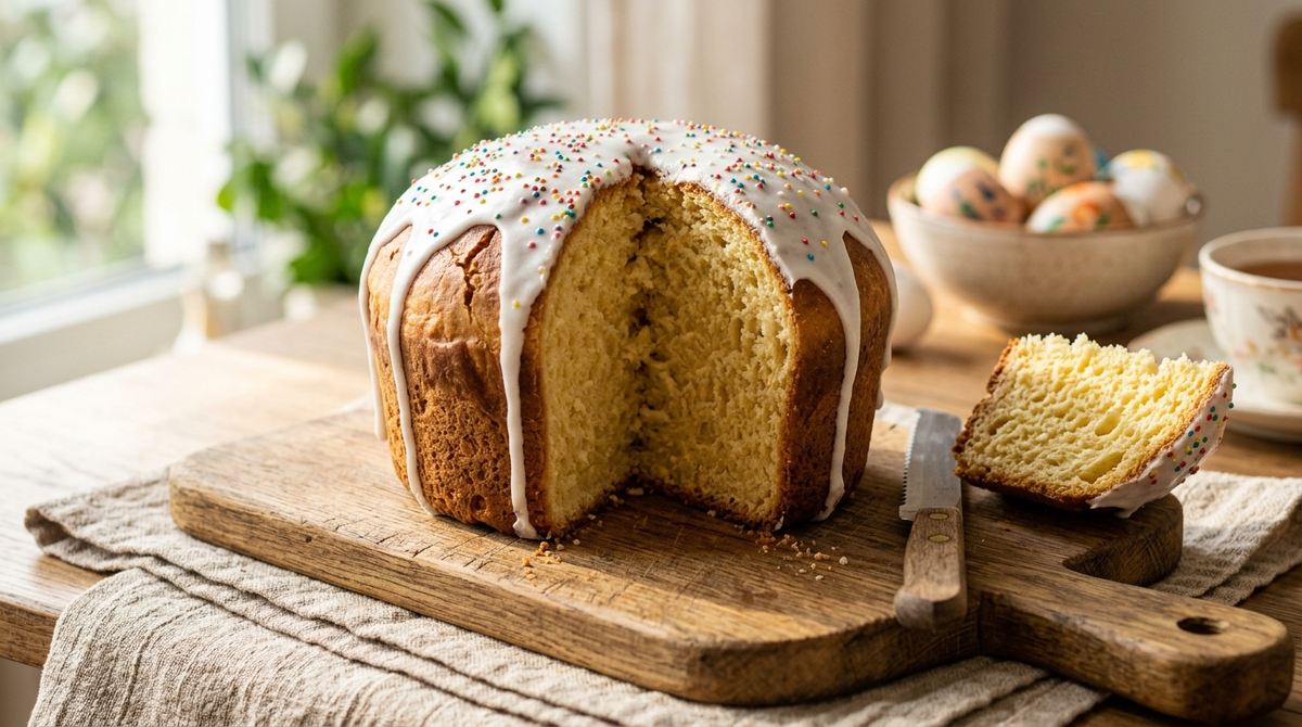 Заварной кулич, который не черствеет неделю: метод, который я использую 15 лет