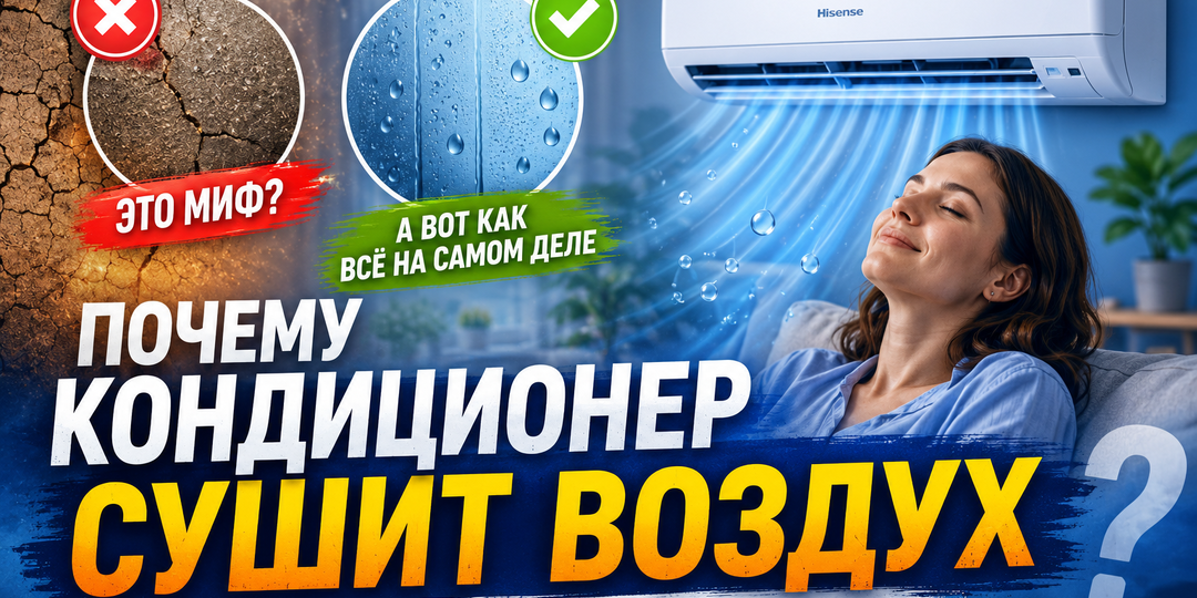 Почему кондиционер сушит воздух — правда и мифы
