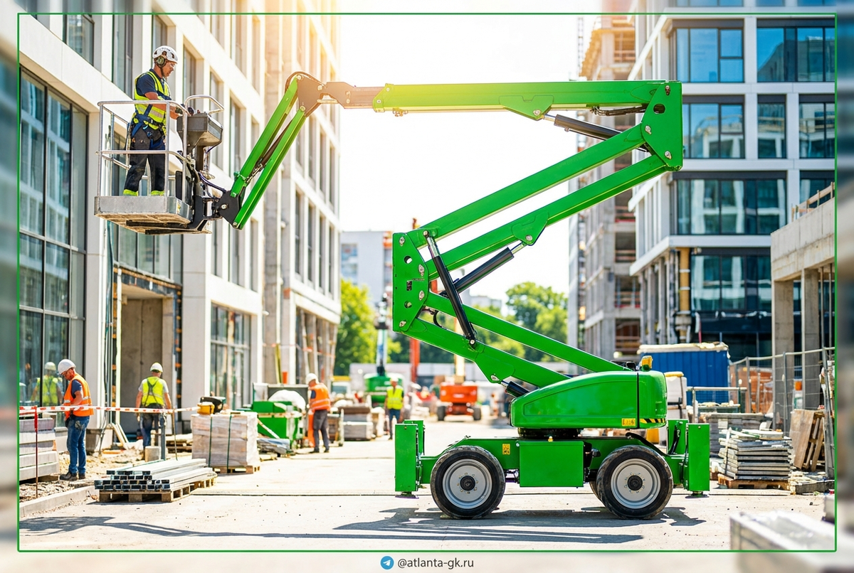    Аренда коленчатого подъемника для складских нужд. Atlanta-gk