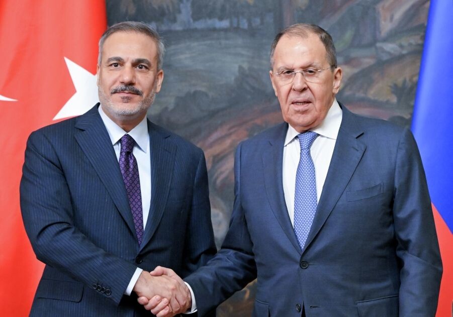    Министр иностранных дел РФ Сергей Лавров и министр иностранных дел Турции Хакан Фидан / Источник: © Сергей Гунеев/РИА Новости